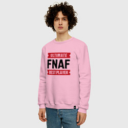 Свитшот хлопковый мужской FNAF: таблички Ultimate и Best Player, цвет: светло-розовый — фото 2