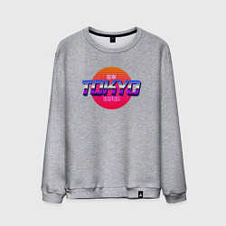 Свитшот хлопковый мужской Retrowave Tokyo, цвет: меланж