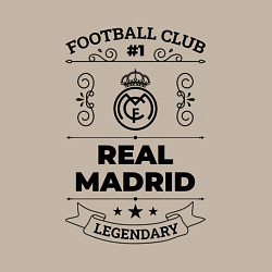 Свитшот хлопковый мужской Real Madrid: Football Club Number 1 Legendary, цвет: миндальный — фото 2