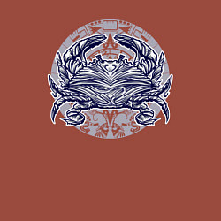 Свитшот хлопковый мужской Синий крабик, цвет: кирпичный — фото 2