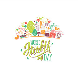 Свитшот хлопковый мужской WORLD HEALTH DAY, цвет: белый — фото 2