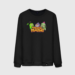 Свитшот хлопковый мужской My Singings Monsters Logo, цвет: черный