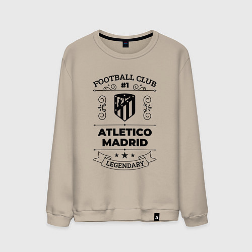 Мужской свитшот Atletico Madrid: Football Club Number 1 Legendary / Миндальный – фото 1