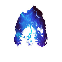 Свитшот хлопковый мужской Череп Тираннозавра Космос, цвет: белый — фото 2