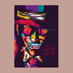 Свитшот хлопковый мужской Hellsing - Alucard, цвет: пыльно-розовый — фото 2