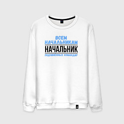 Свитшот хлопковый мужской Подчинённых командир, цвет: белый