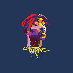 Свитшот хлопковый мужской Tupac Color, цвет: тёмно-синий — фото 2