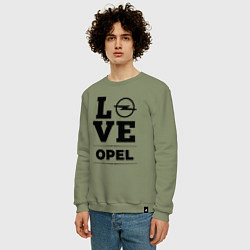 Свитшот хлопковый мужской Opel Love Classic, цвет: авокадо — фото 2