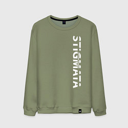 Свитшот хлопковый мужской Stigmata ПРОТИВ ПРАВИЛ, цвет: авокадо