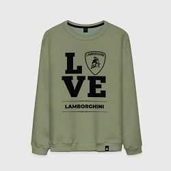 Свитшот хлопковый мужской Lamborghini Love Classic, цвет: авокадо