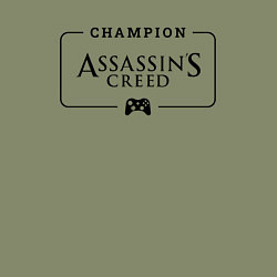 Свитшот хлопковый мужской Assassins Creed Gaming Champion: рамка с лого и дж, цвет: авокадо — фото 2