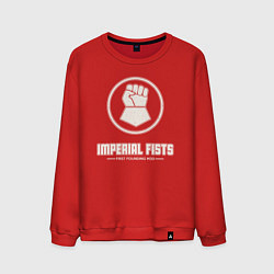 Свитшот хлопковый мужской Имперские кулаки лого винтаж, цвет: красный