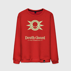 Свитшот хлопковый мужской Гвардия смерти лого винтаж, цвет: красный