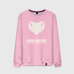 Свитшот хлопковый мужской Лунные волки лого винтаж, цвет: светло-розовый