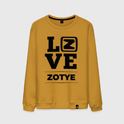 Свитшот хлопковый мужской Zotye Love Classic, цвет: горчичный