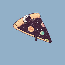 Свитшот хлопковый мужской Space - Pizza, цвет: мягкое небо — фото 2