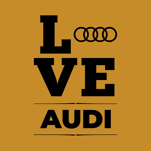 Мужской свитшот Audi Love Classic / Горчичный – фото 3