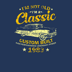 Свитшот хлопковый мужской Я не старый, я классический 1983, цвет: тёмно-синий — фото 2