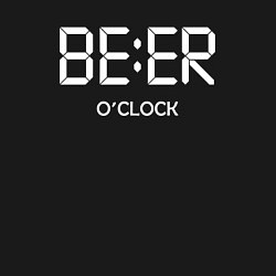 Свитшот хлопковый мужской Beer oclock Пивной час, цвет: черный — фото 2