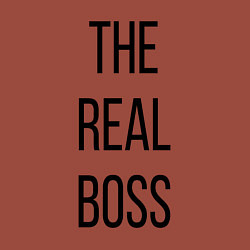 Свитшот хлопковый мужской The real boss!, цвет: кирпичный — фото 2