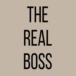 Свитшот хлопковый мужской The real boss!, цвет: миндальный — фото 2