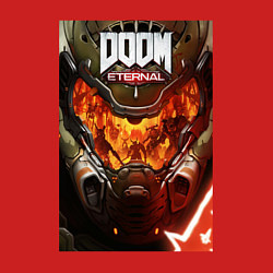 Свитшот хлопковый мужской Doom eternal - poster, цвет: красный — фото 2