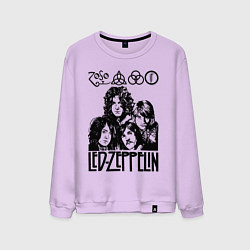 Свитшот хлопковый мужской Led Zeppelin Black, цвет: лаванда