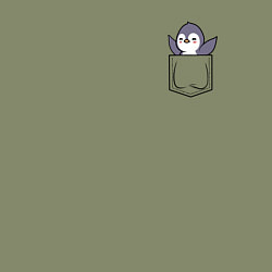 Свитшот хлопковый мужской Пингвин в кармашке, цвет: авокадо — фото 2