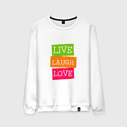 Мужской свитшот Live laugh love quote