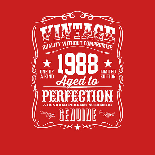 Мужской свитшот Винтаж 1988 года, выдержанный до совершенства / Красный – фото 3