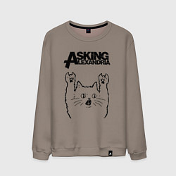 Мужской свитшот Asking Alexandria - rock cat