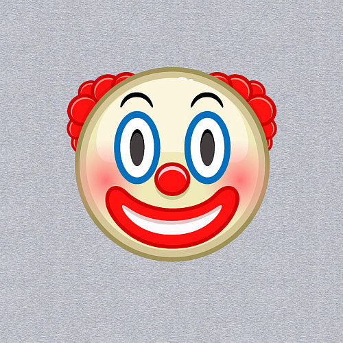 Мужской свитшот Эмодзи Клоун / Меланж – фото 3
