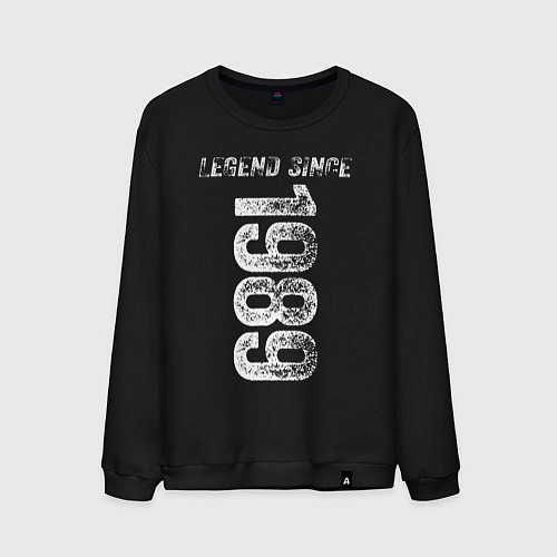Мужской свитшот Легенда с 1989 года / Черный – фото 1