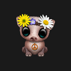 Свитшот хлопковый мужской Мир - Свинка, цвет: черный — фото 2