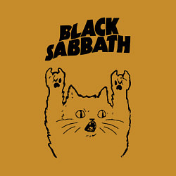 Свитшот хлопковый мужской Black Sabbath - rock cat, цвет: горчичный — фото 2