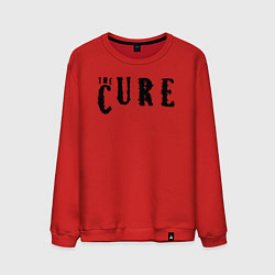 Свитшот хлопковый мужской The Cure лого, цвет: красный