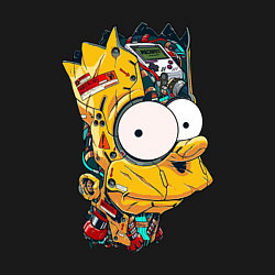 Свитшот хлопковый мужской Cyber-Bart - Simpsons family, цвет: черный — фото 2