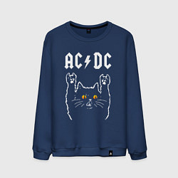 Мужской свитшот AC DC rock cat