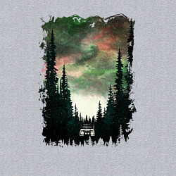 Свитшот хлопковый мужской Лес кругом, цвет: меланж — фото 2