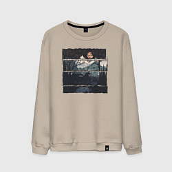 Мужской свитшот Внедорожник и медведь