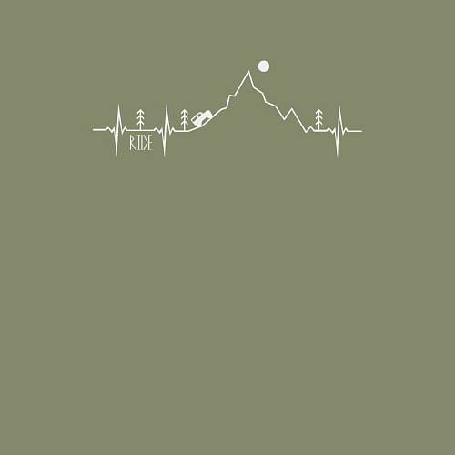 Мужской свитшот Ride offroad line / Авокадо – фото 3