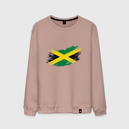 Мужской свитшот Jamaica Flag / Пыльно-розовый – фото 1