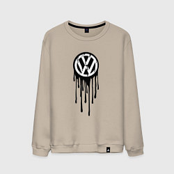 Свитшот хлопковый мужской Volkswagen - art logo, цвет: миндальный