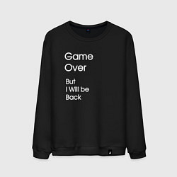 Свитшот хлопковый мужской Game Over?, цвет: черный