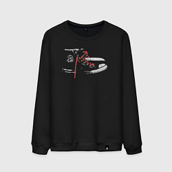 Свитшот хлопковый мужской Punk кеды, цвет: черный