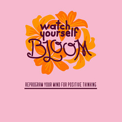 Свитшот хлопковый мужской Watch yourself bloom, цвет: светло-розовый — фото 2