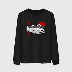 Свитшот хлопковый мужской Celica gt-four st205 Retro JDM, цвет: черный