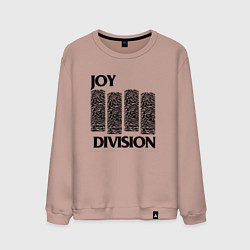 Свитшот хлопковый мужской Joy Division - rock, цвет: пыльно-розовый