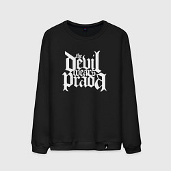 Свитшот хлопковый мужской The Devil wears prada logo art, цвет: черный