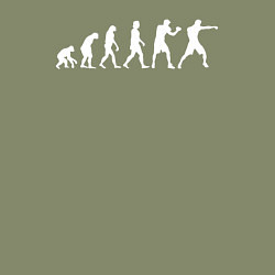 Свитшот хлопковый мужской Эволюция в боксера, цвет: авокадо — фото 2